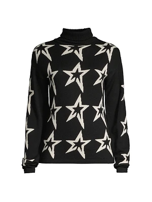 Star Dust Wool Turtleneck Sweater