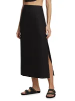 Cala Linen Midi-Skirt