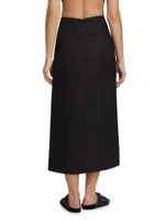 Cala Linen Midi-Skirt