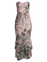 Cece Ruffled Floral Gown