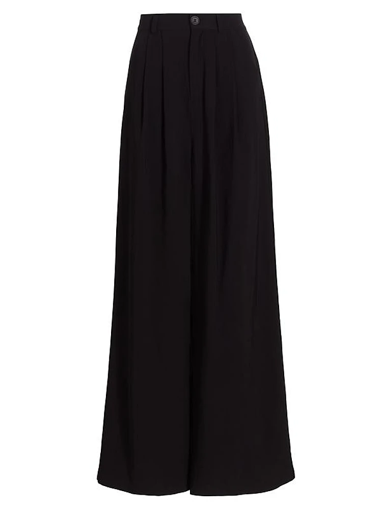 Fabi Pleated-Front Pants