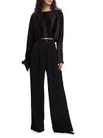 Fabi Pleated-Front Pants