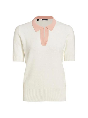 COLLECTION Colorblocked Polo Sweater