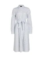 COLLECTION Printed Linen-Cotton Shirtdress