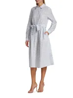 COLLECTION Printed Linen-Cotton Shirtdress