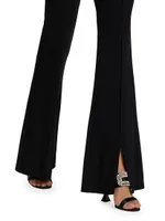 Billie High-Rise Wide-Leg Split-Hem Pants