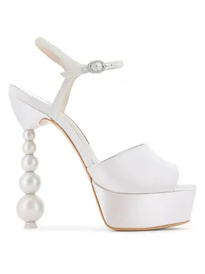 Natalia Faux Pearl Heel Platform Sandals