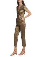 Explorer Cropped Taffeta Jumpsuit