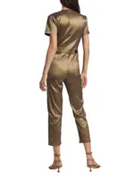 Explorer Cropped Taffeta Jumpsuit