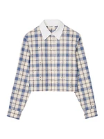 Rhinestone Check Shirt