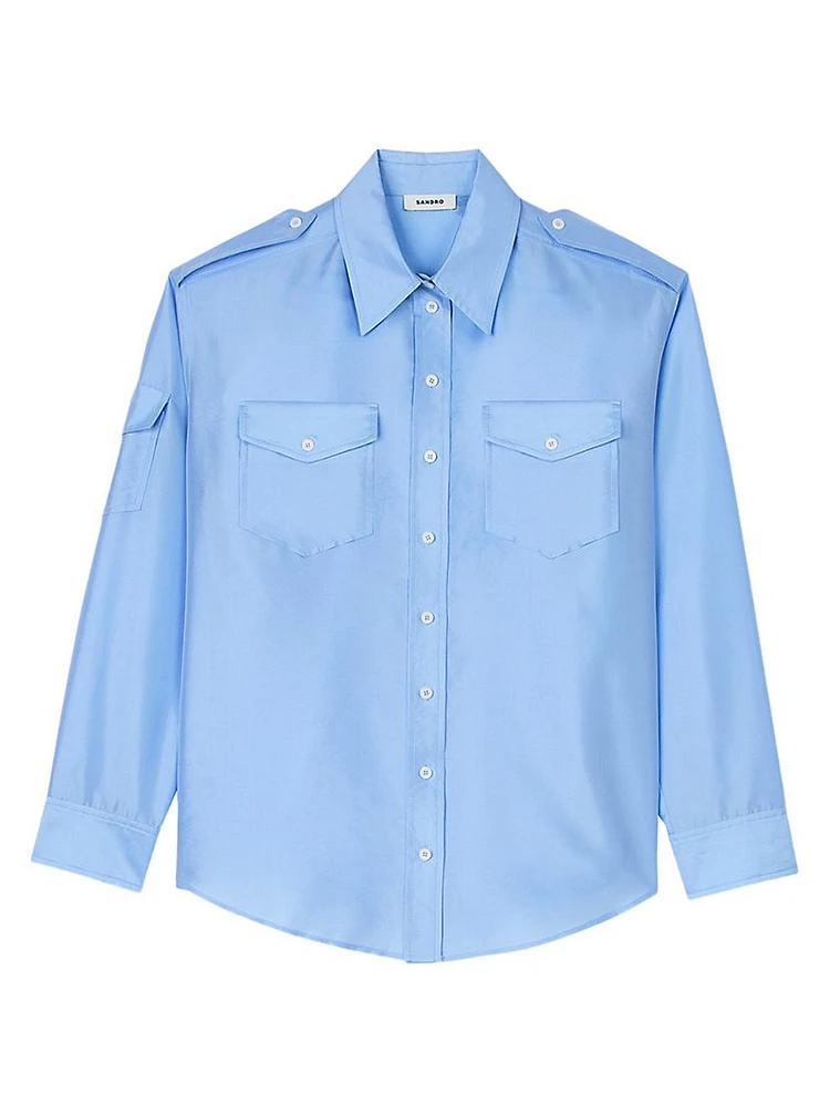 Loose Fit Satin Shirt