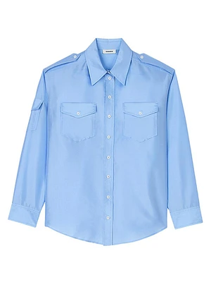 Loose Fit Satin Shirt
