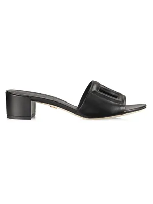 Interlocking DG 40 Leather Mules