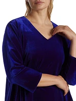 Stretch Velvet Swing Tunic