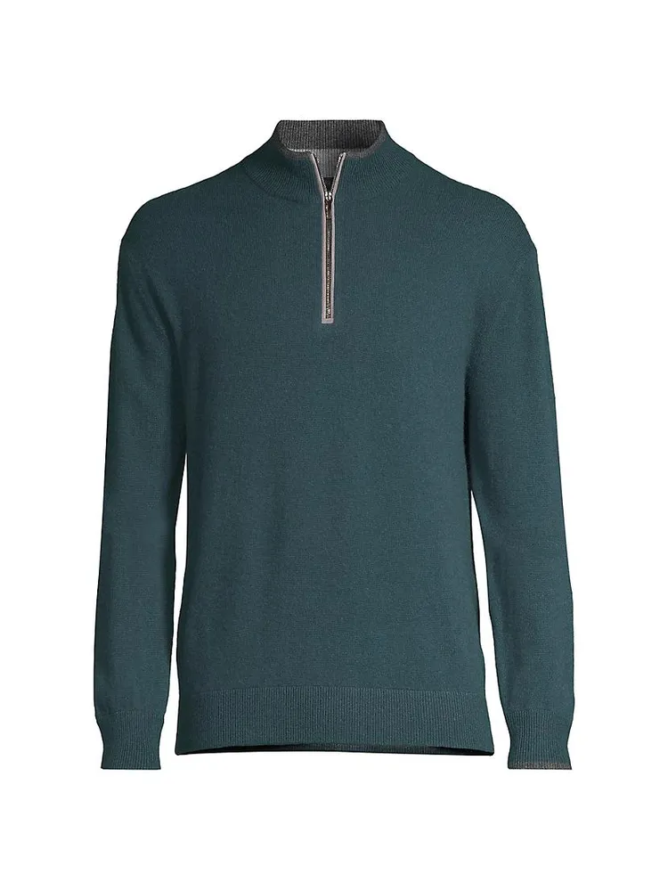 Wool & CashmereQuarter-Zip Sweater