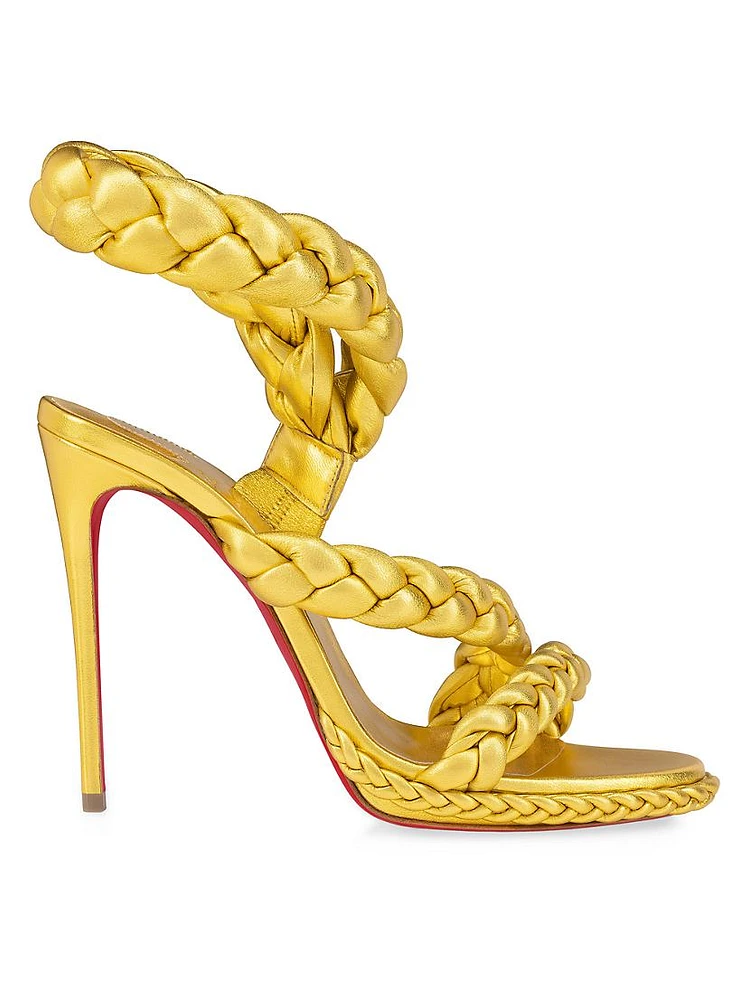 Christian Louboutin x Idris Elba Fatima 120MM Iridescent Leather Sandals