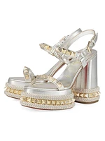 Superaclou 130MM Metallic Leather Platform Sandals