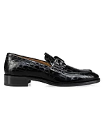 Chambelimoc Crocodile-Embossed Leather Loafers