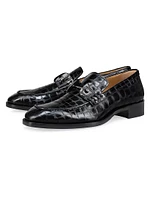 Chambelimoc Crocodile-Embossed Leather Loafers