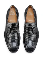 Chambelimoc Crocodile-Embossed Leather Loafers