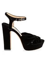 Heloise 120MM Velvet Platform Sandals