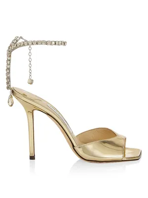 Saeda 100MM Metallic Leather Sandals