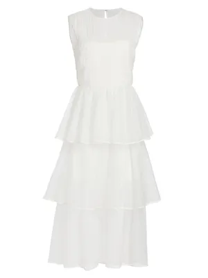 Benton Pleated Tulle Dress