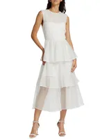 Benton Pleated Tulle Dress