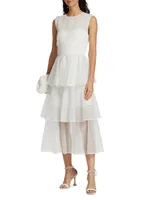 Benton Pleated Tulle Dress