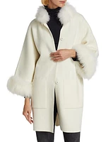 Cashmere Shearling-Trimmed Coat