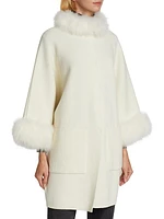 Cashmere Shearling-Trimmed Coat