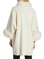 Cashmere Shearling-Trimmed Coat