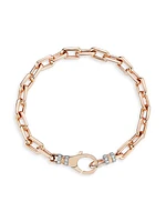 Clive 18K Rose Gold & Diamond Chain Bracelet