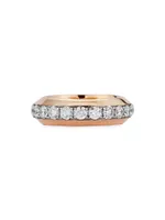 Grant 18K Rose Gold & Diamond Angled Band Ring