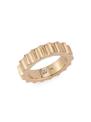 Clive 18K Rose Gold Jumbo Fluted Band Ring