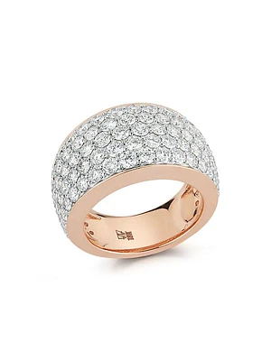 Lytton 18K Rose Gold & 3.78 TCW Diamond Bombe Ring