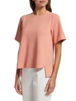 Strong Silhouette Short-Sleeve Top