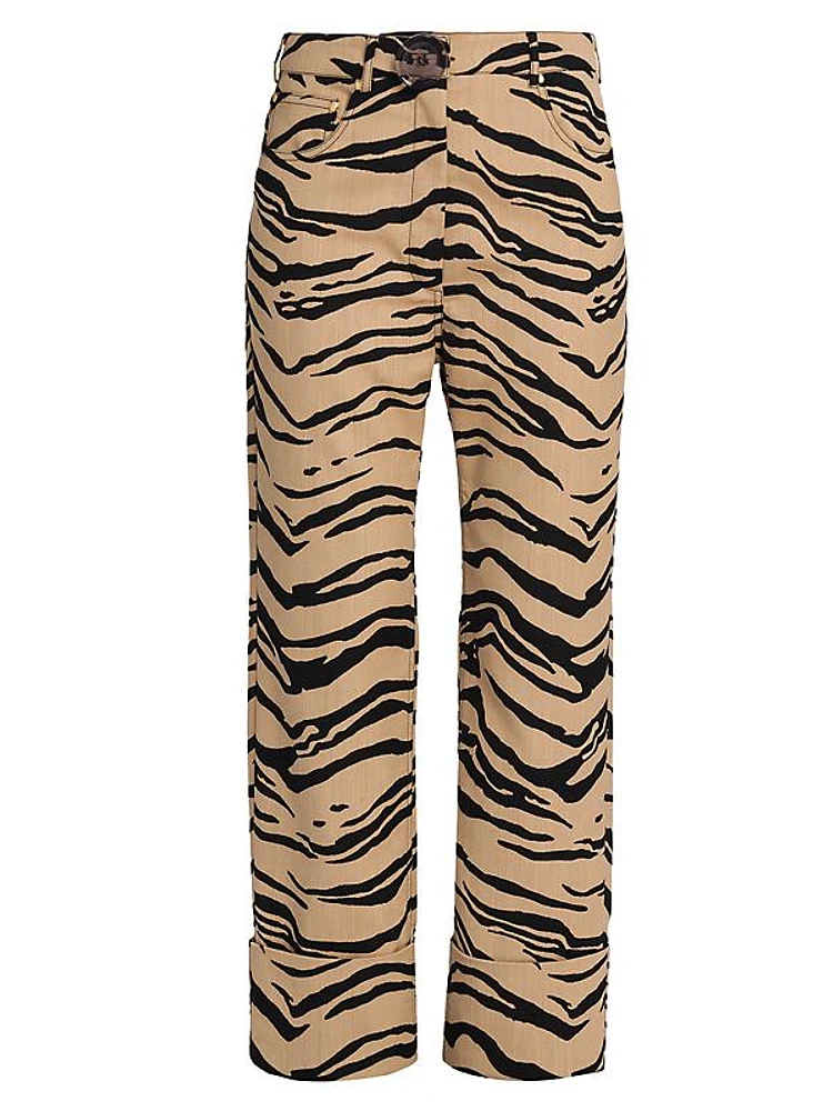 Tiger Wool-Blend Cuffed Trousers