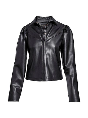 Fallon Recycled Leather Shacket