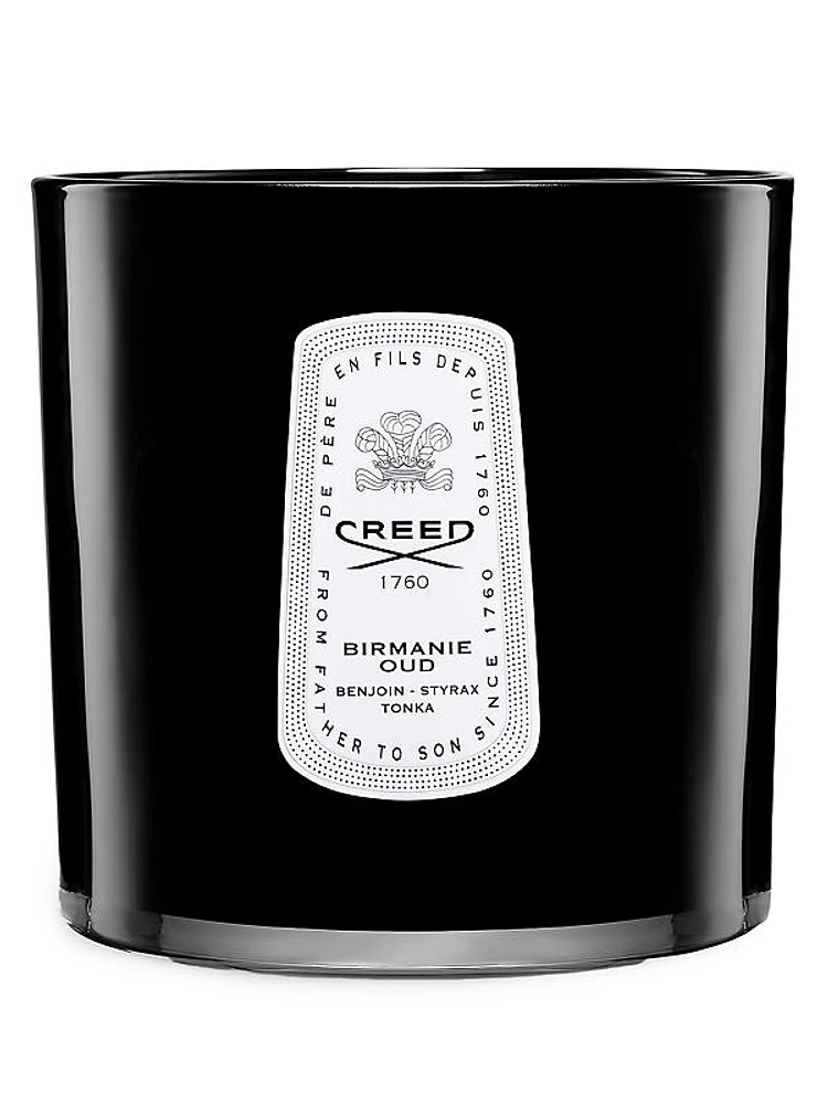 Birmani Oud Medium Leather Candle