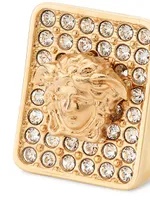 Goldtone & Crystal Medusa-Head Ring