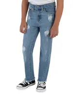 Little Girl's High-Rise Ankle Straight Jeans