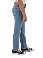 Little Girl's High-Rise Ankle Straight Jeans