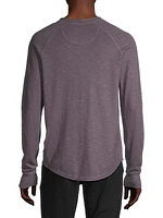 Soft Slub Long-Sleeve Henley Shirt