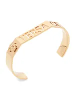 Cut-Out Logo Goldtone Cuff Bracelet