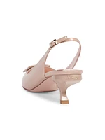 Virgule Patent Leather Slingback Pumps