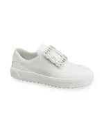 Viv Golf Embellished-Buckle Slip-On Sneakers