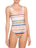 Chevron One-Piece Swimsuit