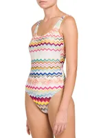 Chevron One-Piece Swimsuit