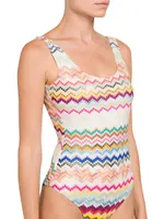 Chevron One-Piece Swimsuit